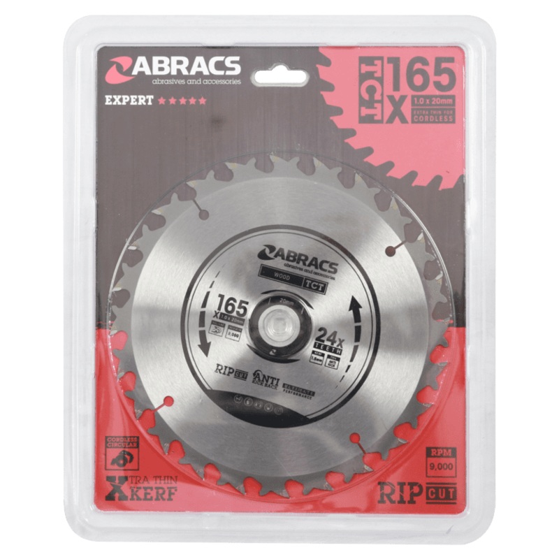 Abracs Circular Saw Blade – 165mm x 20mm x 24t