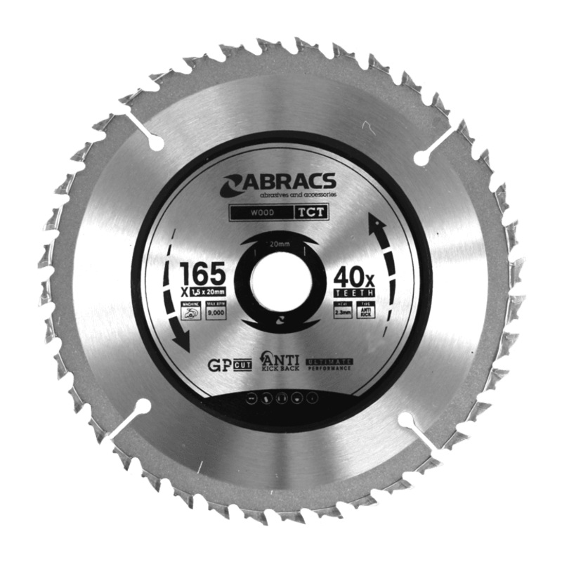Abracs Circular Saw Blade – 165mm x 20mm x 40t
