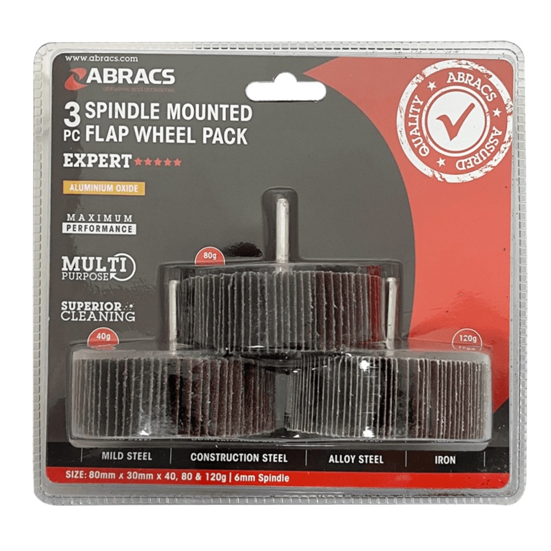 Abracs Flap Wheel – 80mm Pack 3