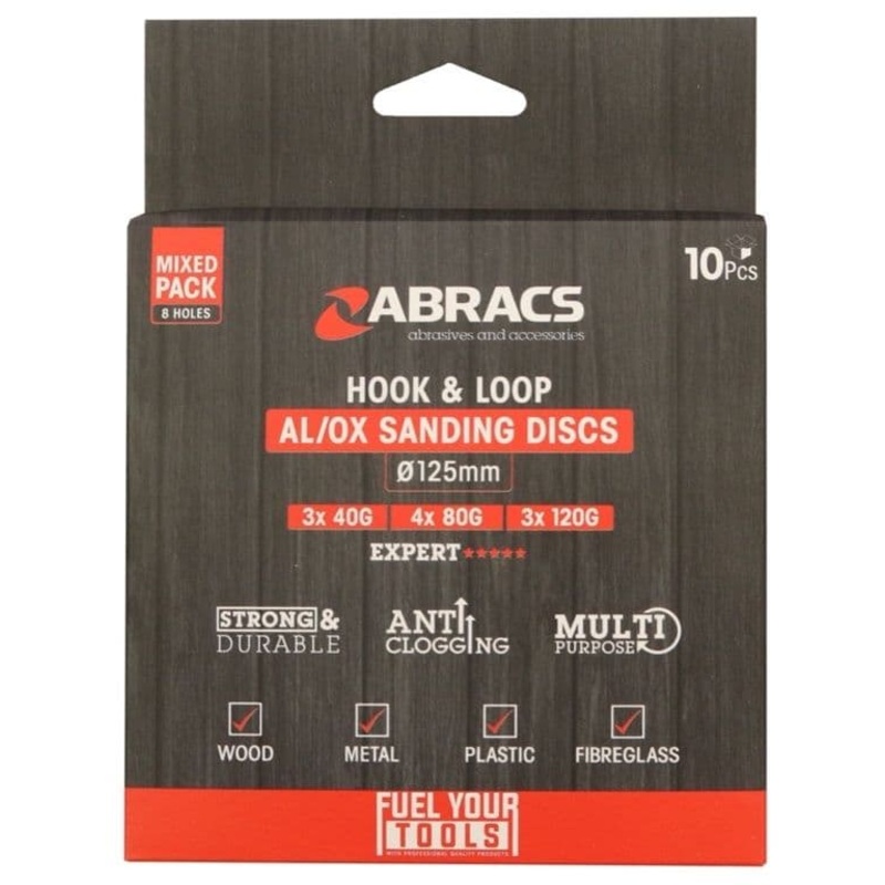 Abracs Hook & Loop Disc – Pack 10 125mm