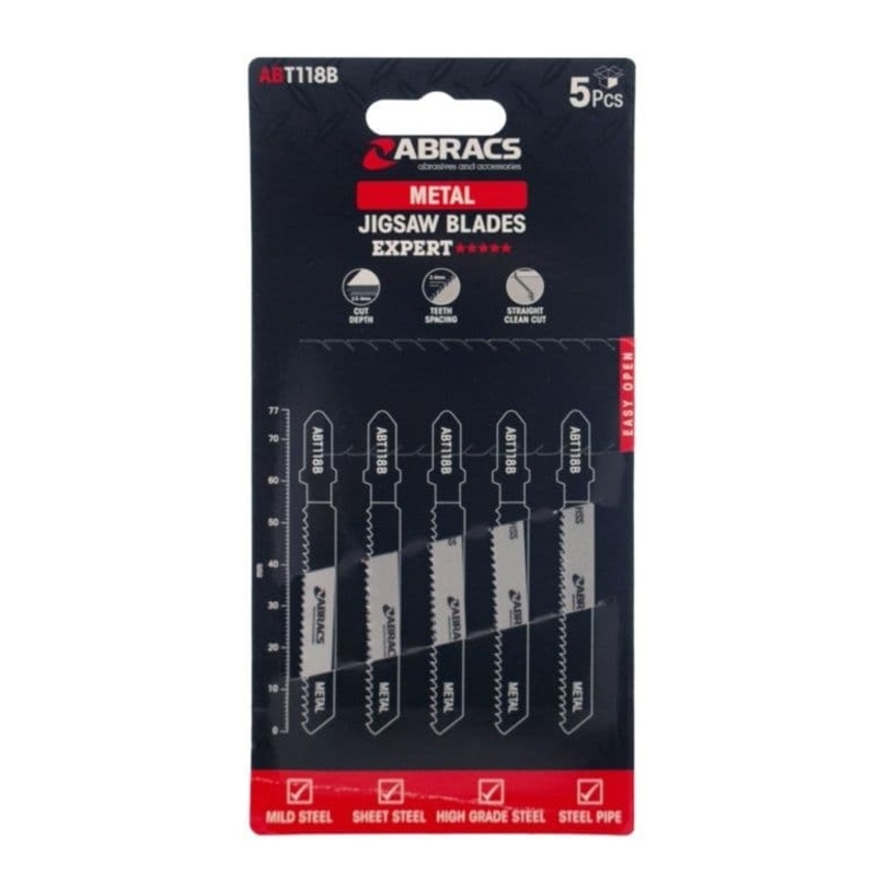 Abracs Jigsaw Blade For Metal Pack 5 – 77mm