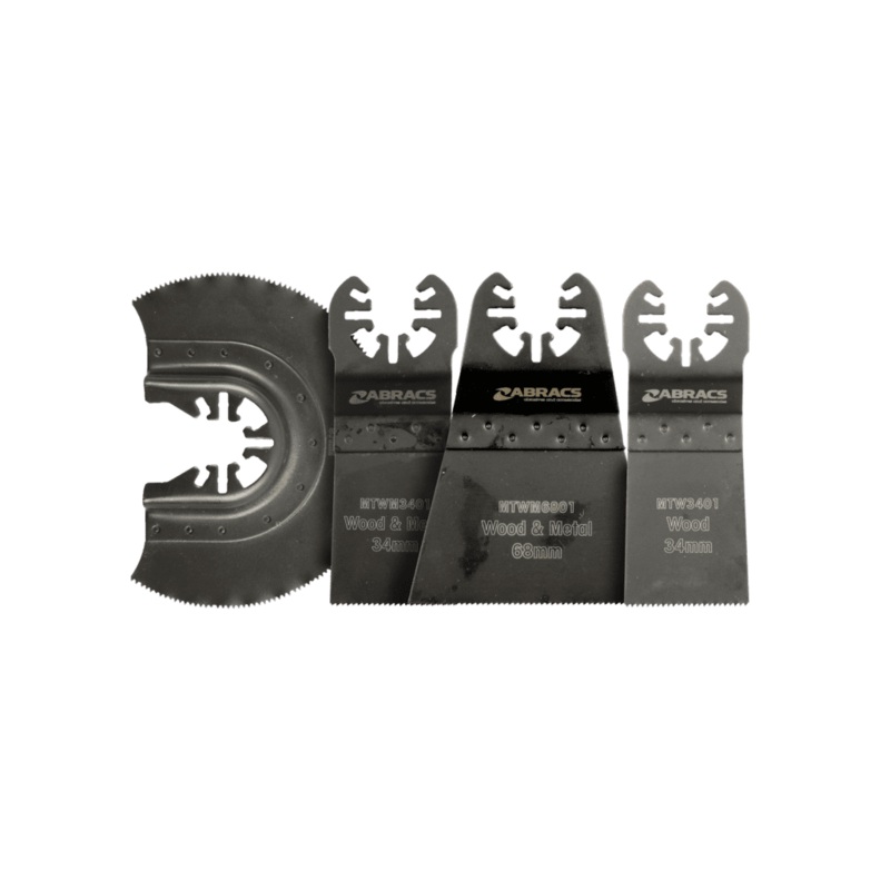 Abracs Multi Tool Wood & Metal Blade Set – 4 Piece
