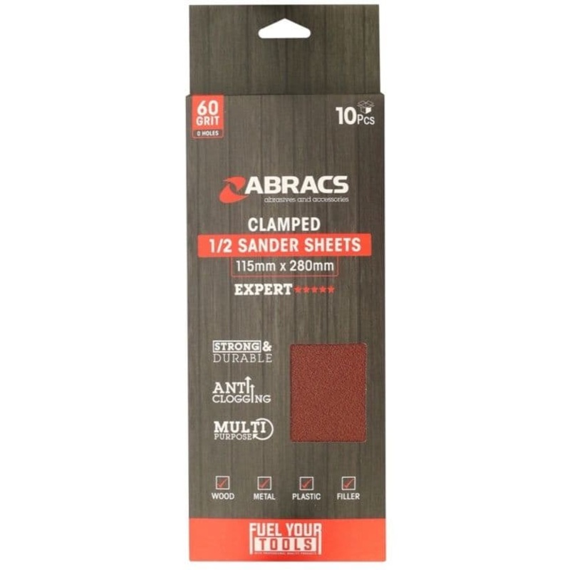 Abracs Orbital Clamped Sanding Sheet Coarse – 115mm x 280mm 60g