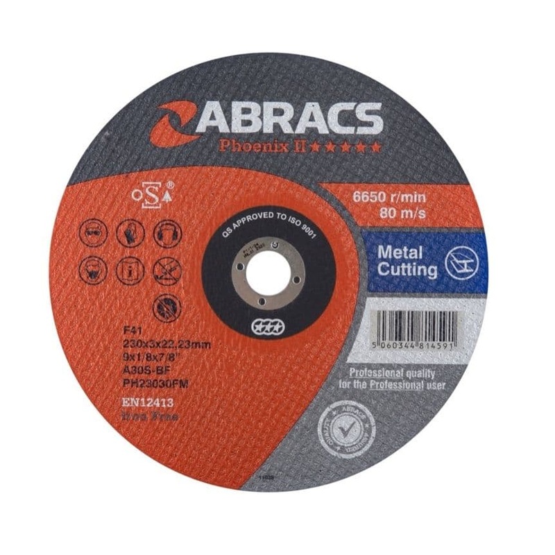 Abracs Phoenix Flat Metal Cutting Disc – 230 x 3 x 22mm