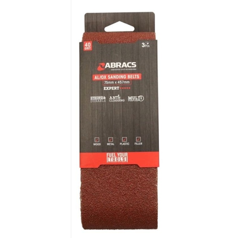 Abracs Sanding Belt 75mmx457mm – 40 Grit