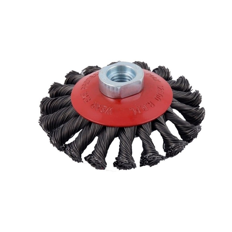 Abracs Twist Knot Bevel Brush – 100mm x M14