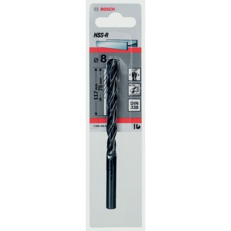 Bosch HSS Twist Point TEQ Drill Bit – 8mm