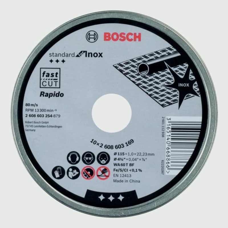 Bosch Metal Cutting Discs – 115mm 10 Pack