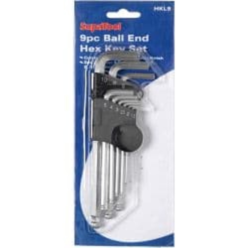 SupaTool Metric Ball End Hex Key Set – 9 Piece