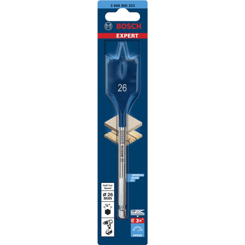 Bosch Selfcut Speed Flat Drill Bit Hex – 26 x 152