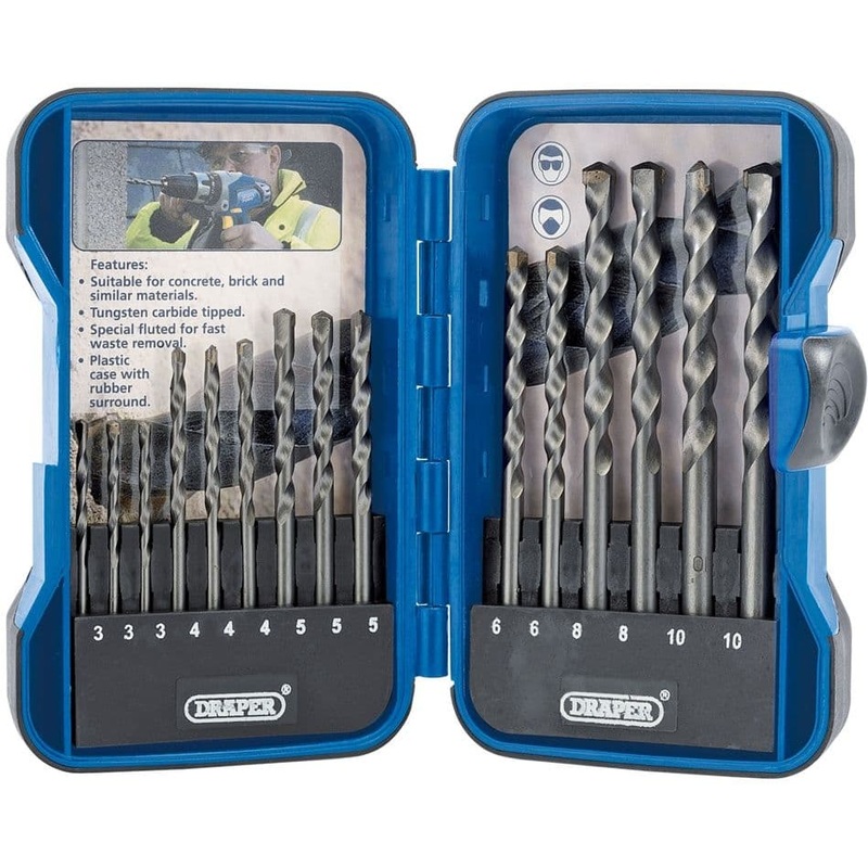 Draper Masonry Drill Bit Set – 15 Piece