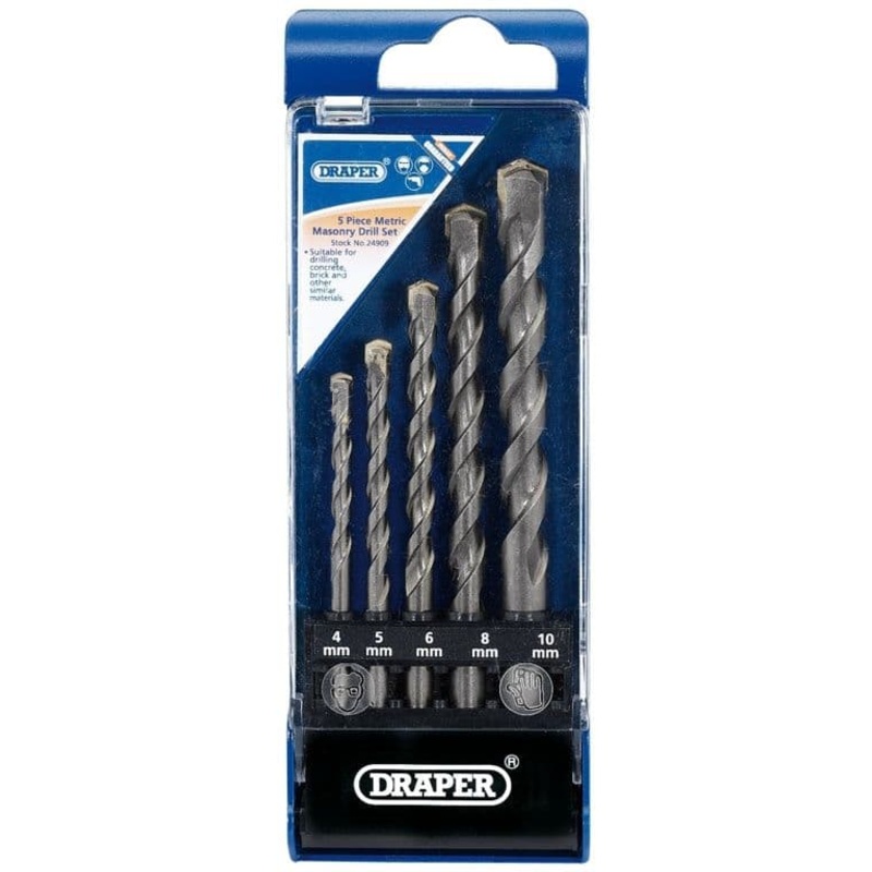Draper Masonry Drill Set – 5 Piece