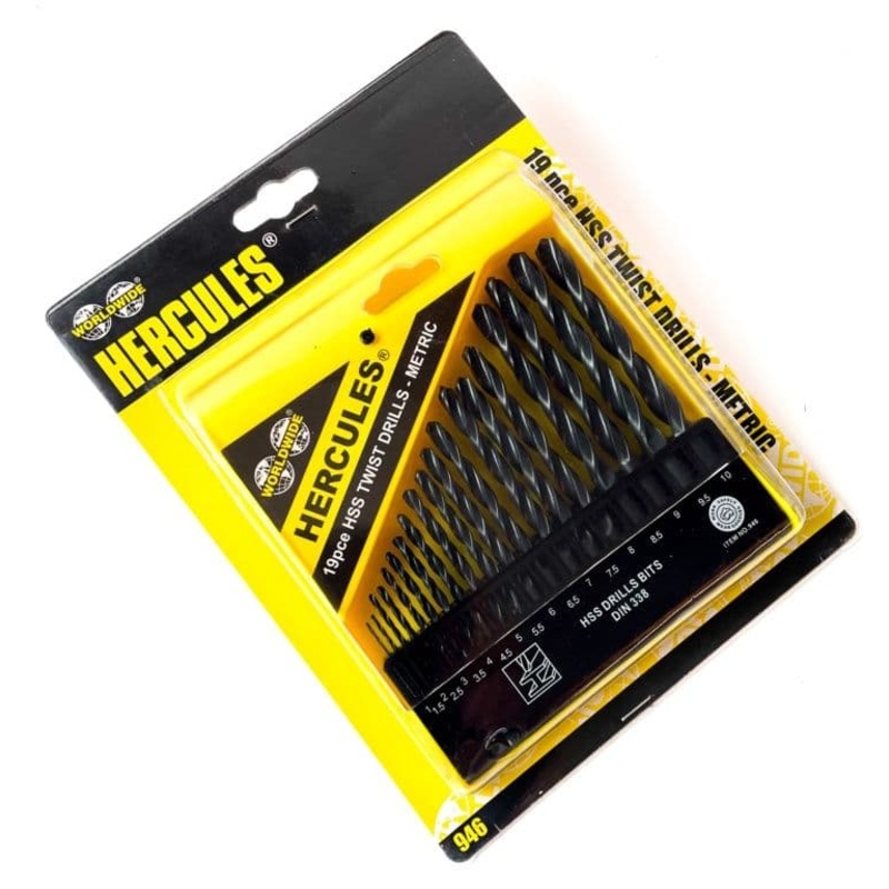 Hercules Hss Twist Drill Set – 19 Pc