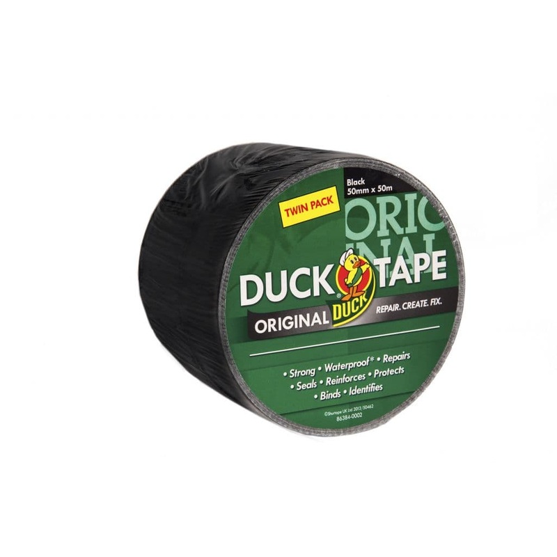 Duck Tape Original Twin Pack 50mm x 50m – Black