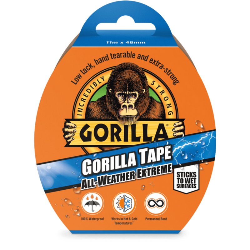 Gorilla All Weather Tape Black – 11m