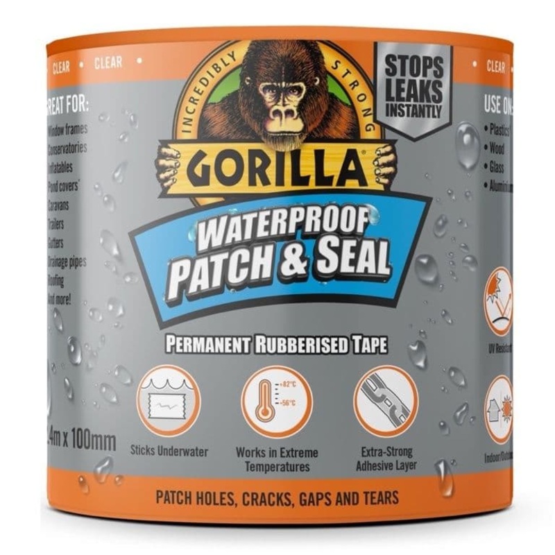 Gorilla Waterproof Patch & Seal Clear Tape – 2.4m