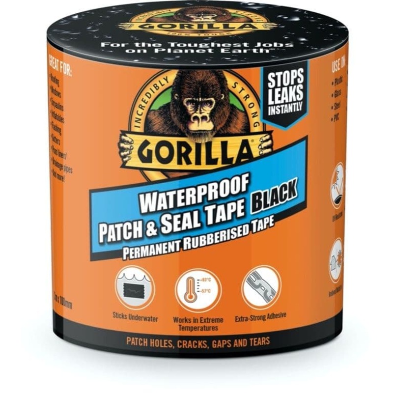 Gorilla Waterproof Patch & Seal Tape – 3m Black