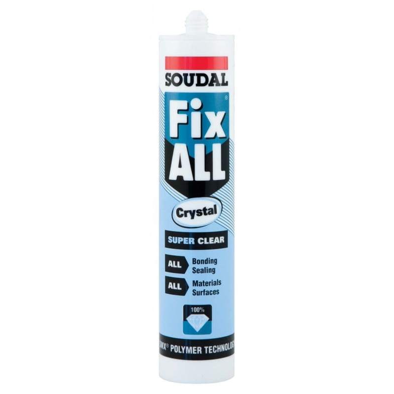 Soudal Fix All Super Strong Sealant/Adhesive – 290ml Cartridge Crystal Clear