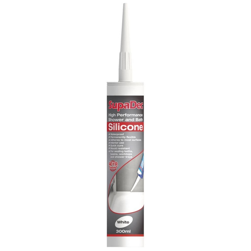 SupaDec High Performance Shower & Bath Silicone – 300ml White