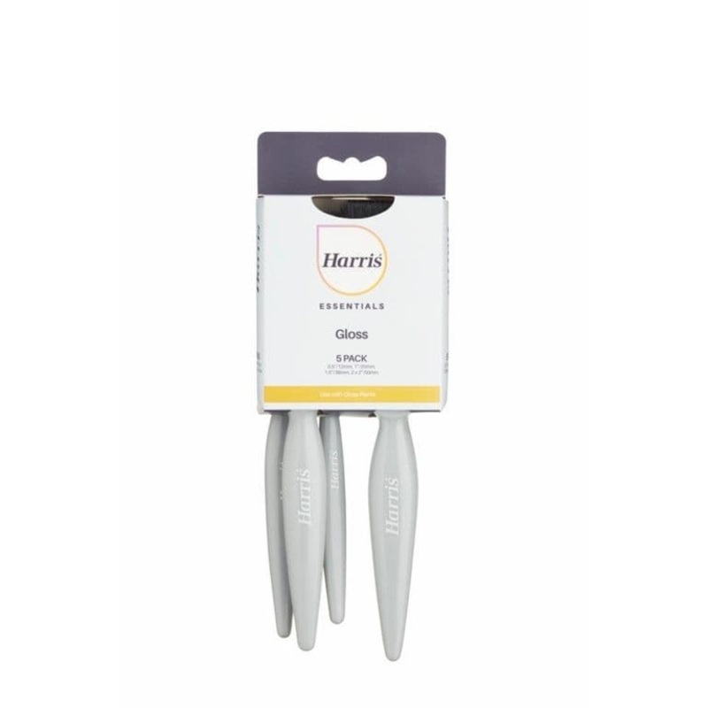 Harris Essentials Gloss Paint Brush Set – Pack 5