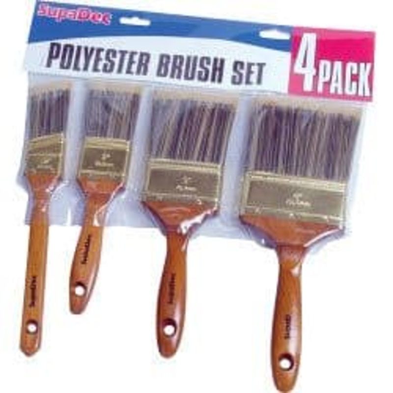 SupaDec Polyester Brush Set – 4 Piece