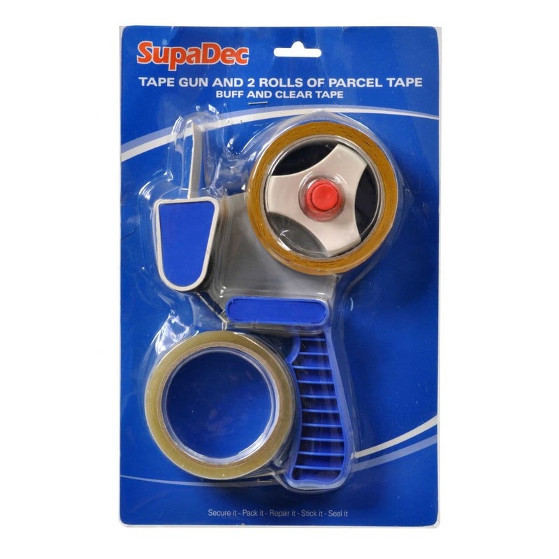 SupaDec Tape Gun & 2 Rolls Parcel Tape