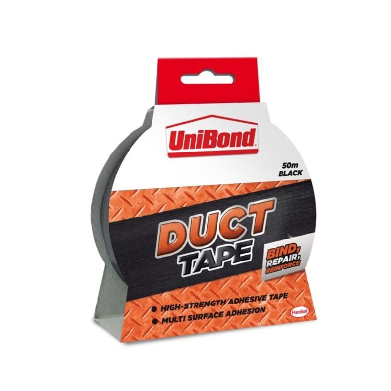 UniBond Duct Tape – Black 50mm x 50m