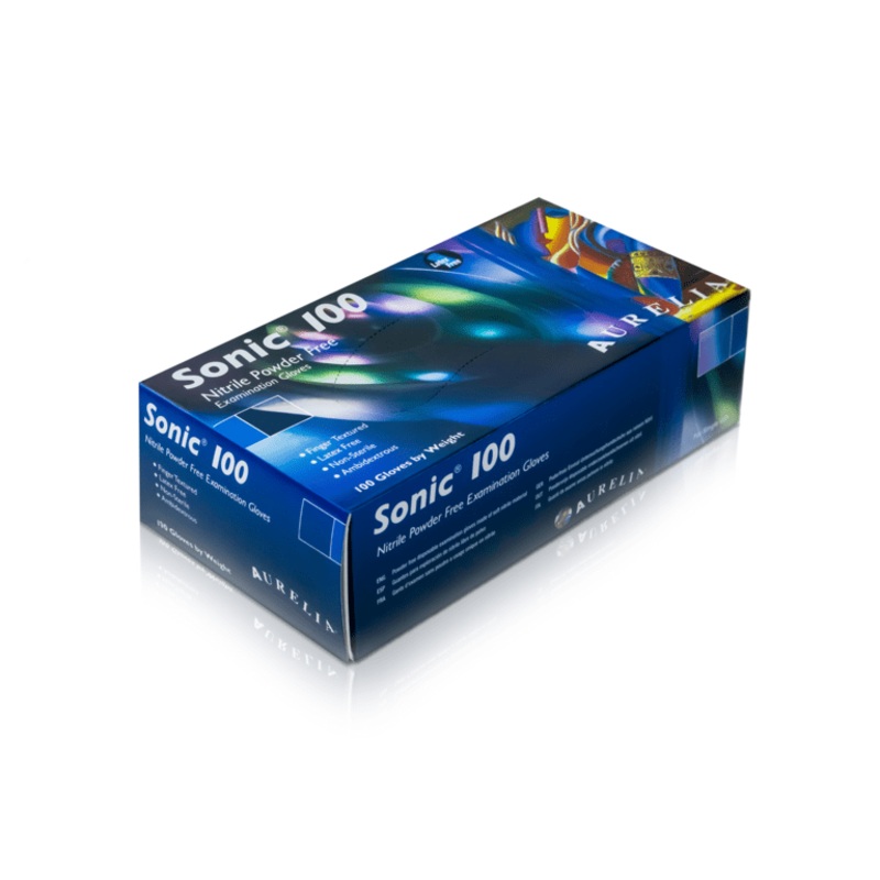 Aurelia Sonic Powder Free Nitrile Glove – Pack 100 Large