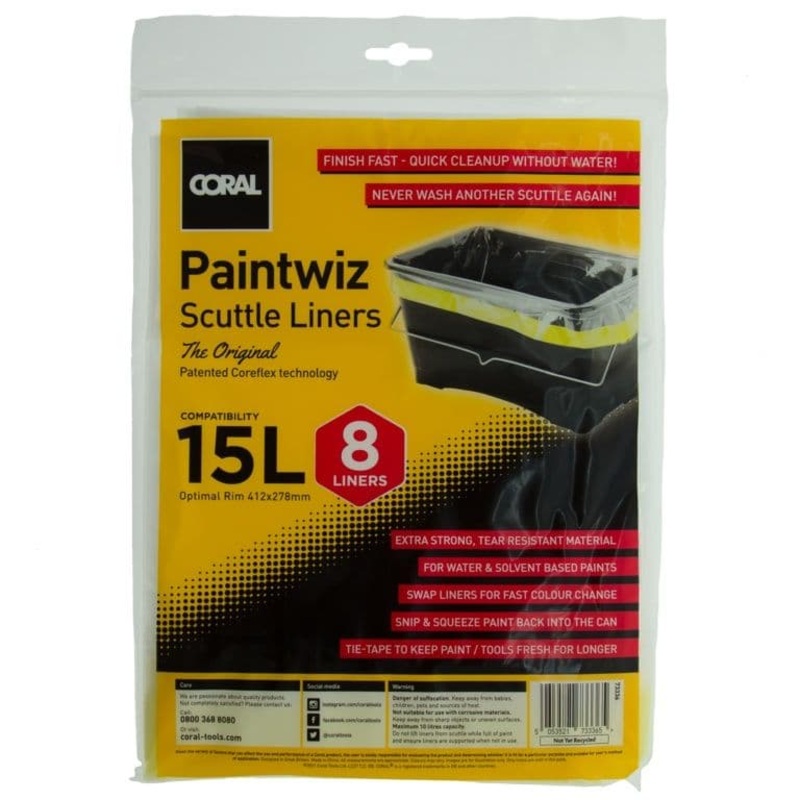 Coral Paintwiz Scuttle Liners Pack 8 – 15L