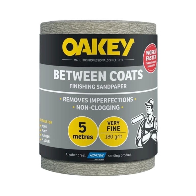 Norton Oakey Between Coats Rolls – 5m x 115mm – 180g