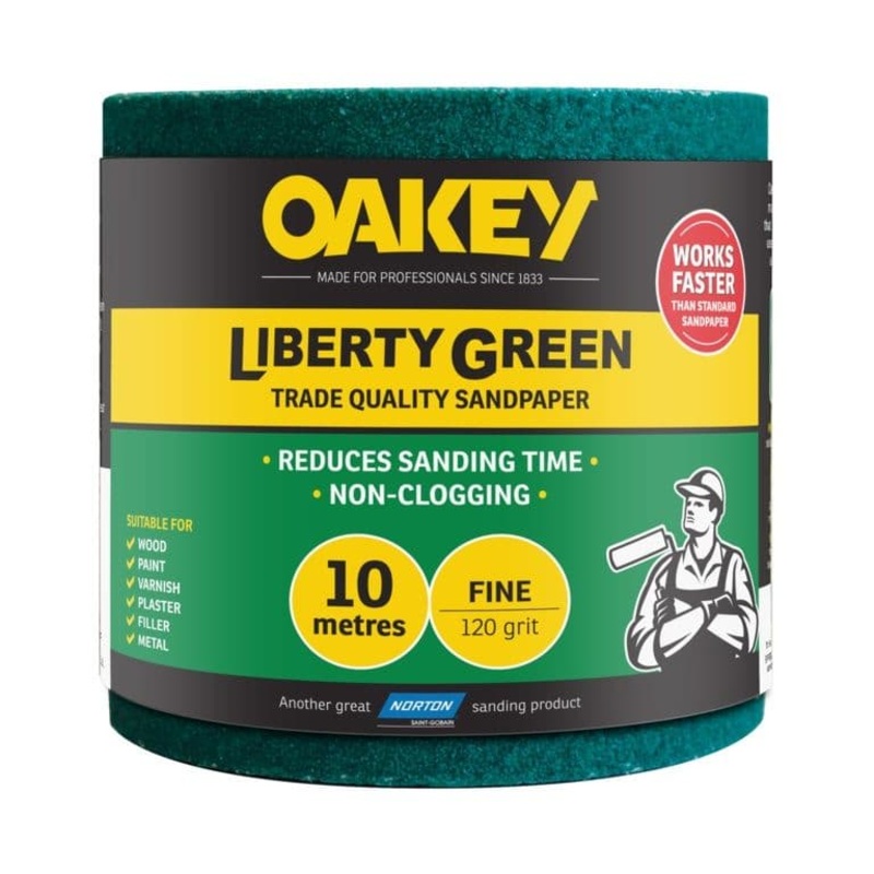 Norton Oakey Liberty Green Rolls – 10m x 115mm – 120 Grade