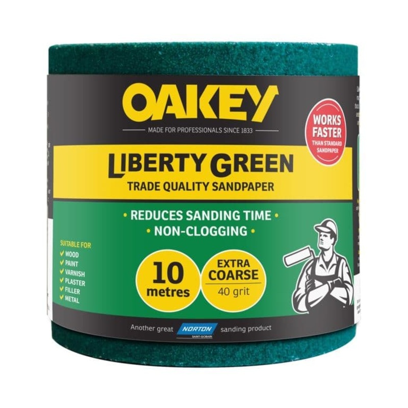 Norton Oakey Liberty Green Rolls – 10m x 115mm – 40 Grade