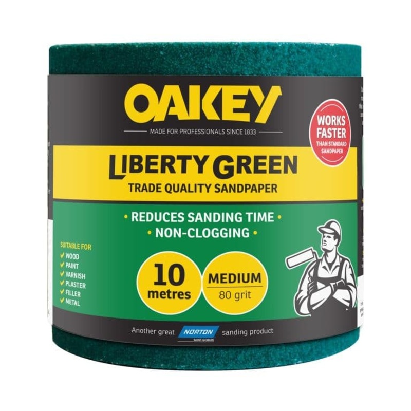 Norton Oakey Liberty Green Rolls – 10m x 115mm – 80 Grade