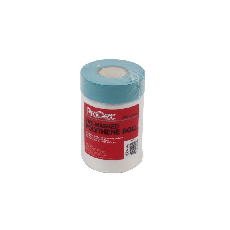 ProDec Pre-Masked Poly Roll – 55cm x 25m