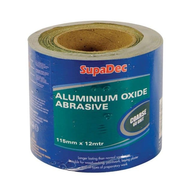 SupaDec Aluminium Oxide Roll – Coarse Grade, 60 Grit, 12m