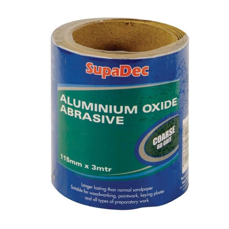 SupaDec Aluminium Oxide Roll – Coarse Grade, 60 Grit, 3m