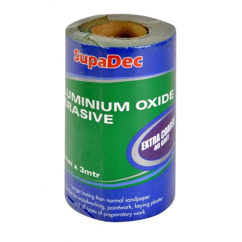 SupaDec Aluminium Oxide Roll – Extra Coarse, 40 Grit, 3m