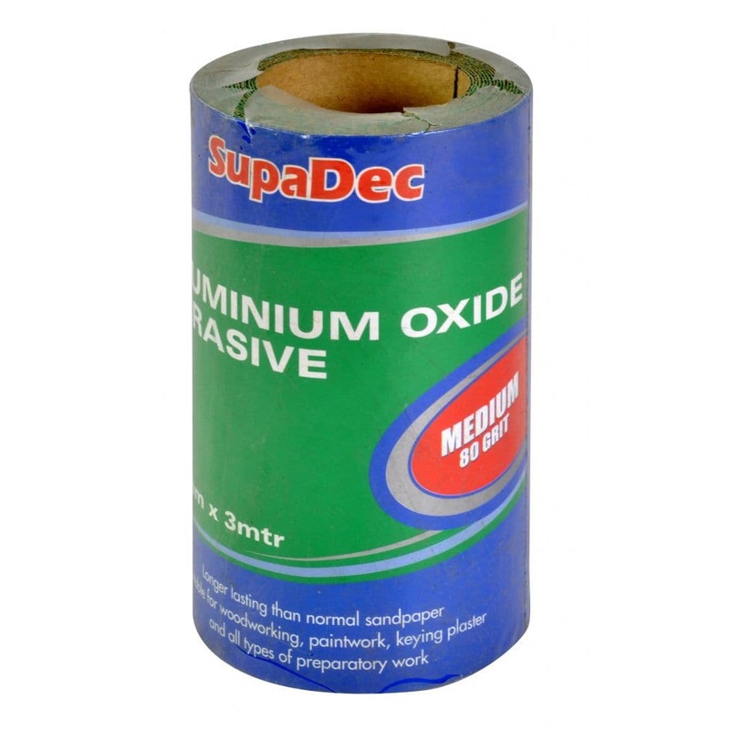 SupaDec Aluminium Oxide Roll – Medium Grade, 80 Grit, 3m