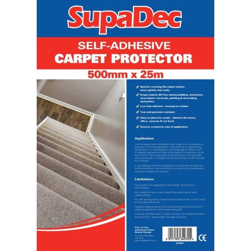 SupaDec Carpet Protector Film – 500mmx25m