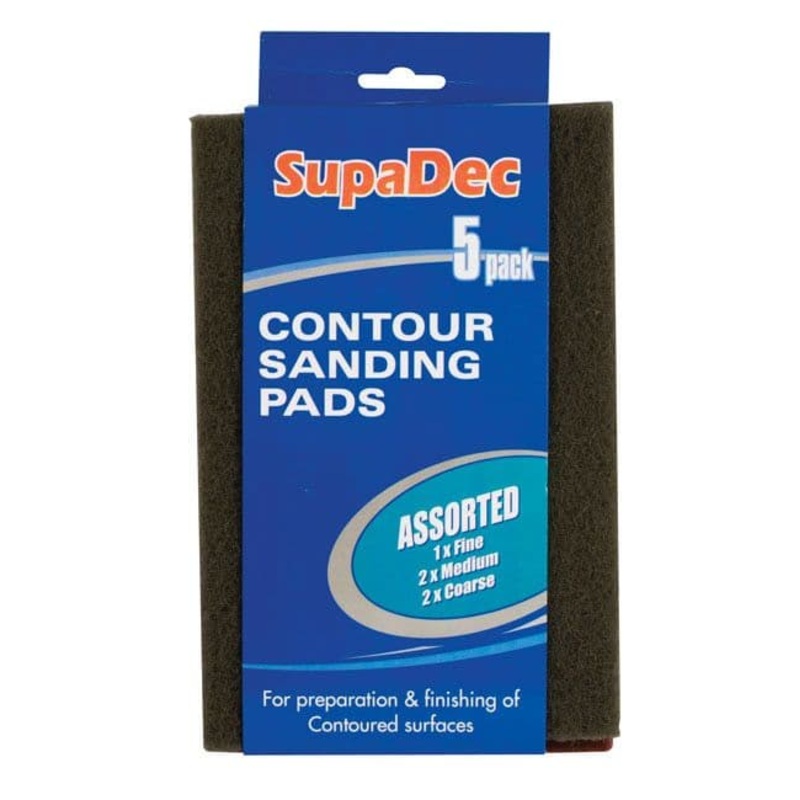 SupaDec Contour/Sanding Pads 5 Pack Assorted – Assorted