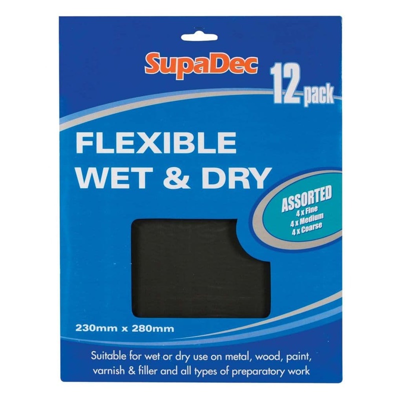 SupaDec Flexible Wet & Dry Paper – Assorted Pack 12
