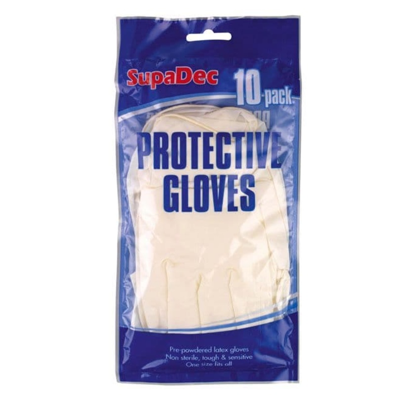 SupaDec Latex Disposable Gloves – 10 Pack