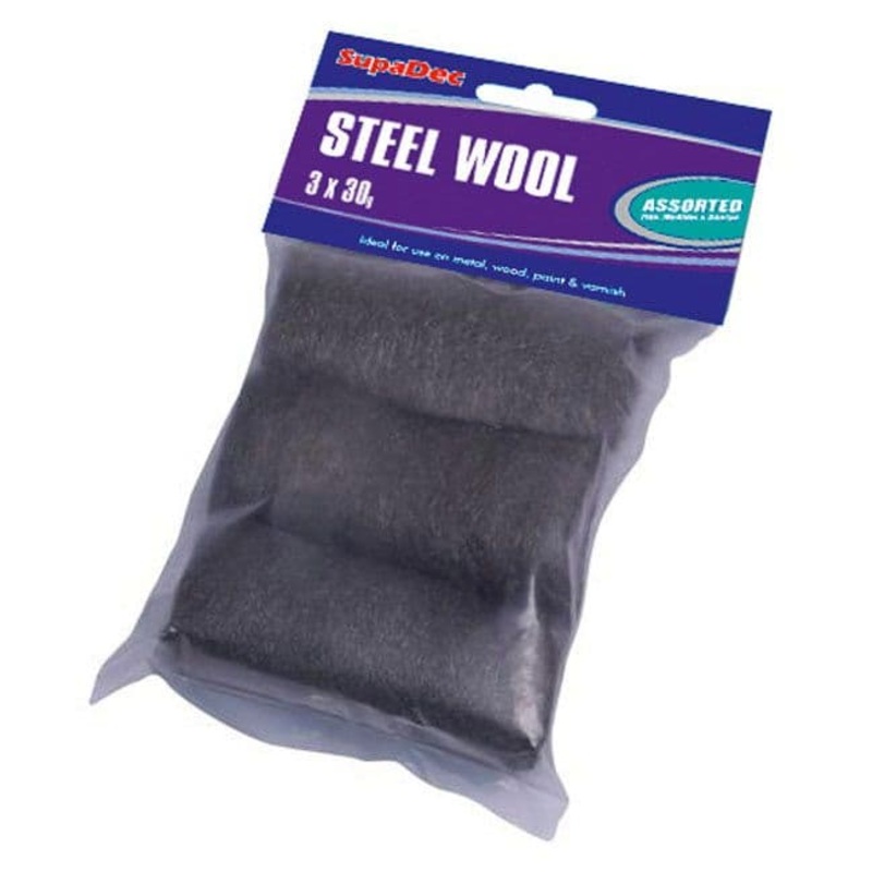 SupaDec Steel Wool – 3x30g Assorted