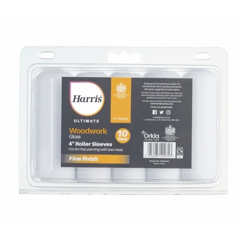 Harris Ultimate Woodwork Gloss Sleeve – 4 10 Pack