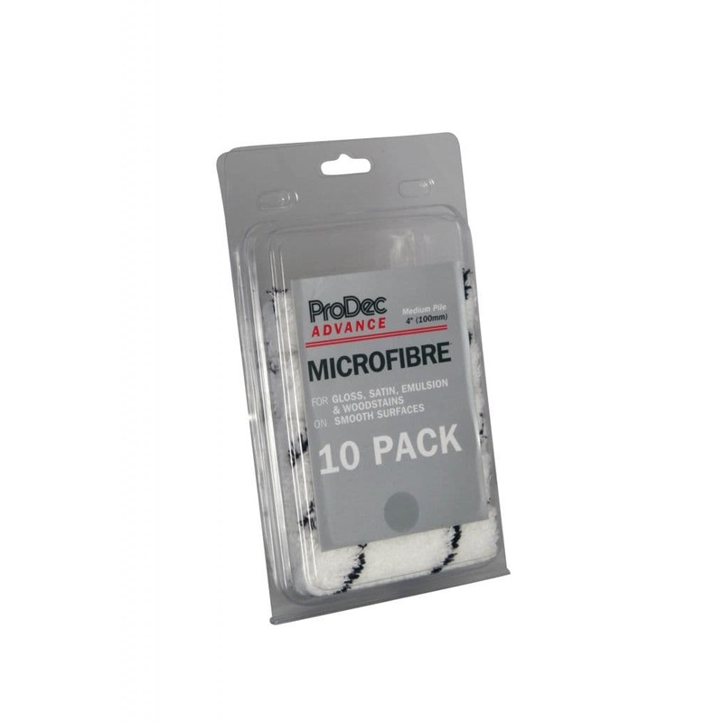 ProDec Advance 4 Microfibre Med Pile Mini Rollers – Pack 10