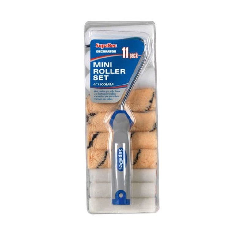 SupaDec Mini Roller Set – 4/100mm 11 Pack
