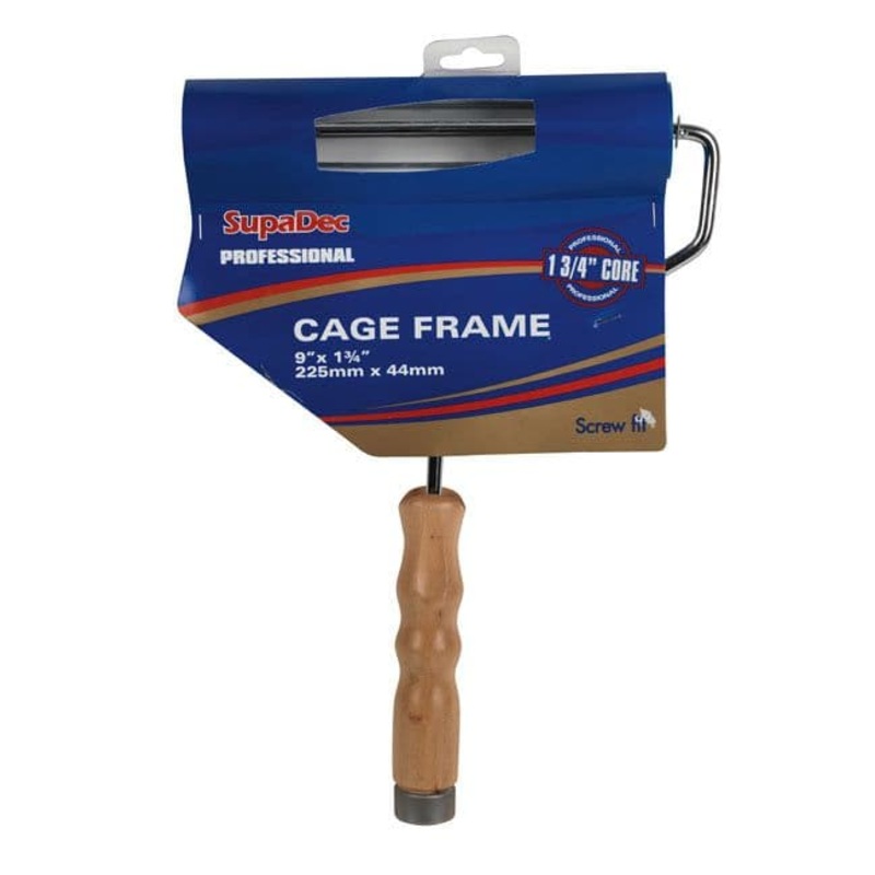 SupaDec Wooden Handle Cage Frame – 9 x 1.75 / 255mm x 44mm