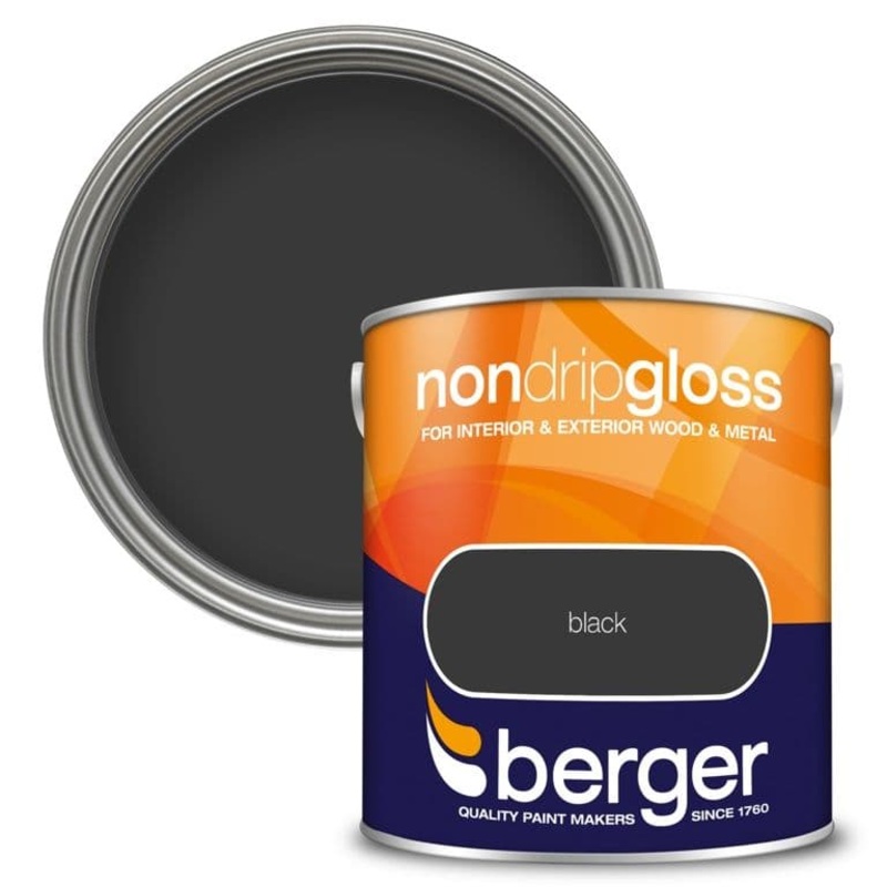 Berger Non Drip Gloss 2.5L – Black