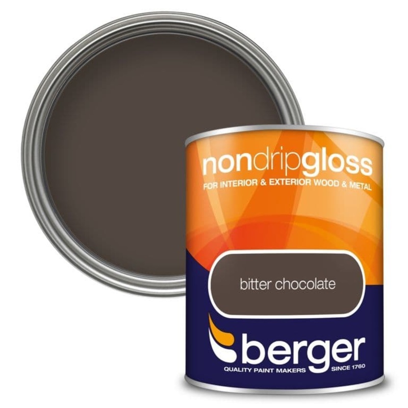 Berger Non Drip Gloss 750ml – Bitter Chocolate
