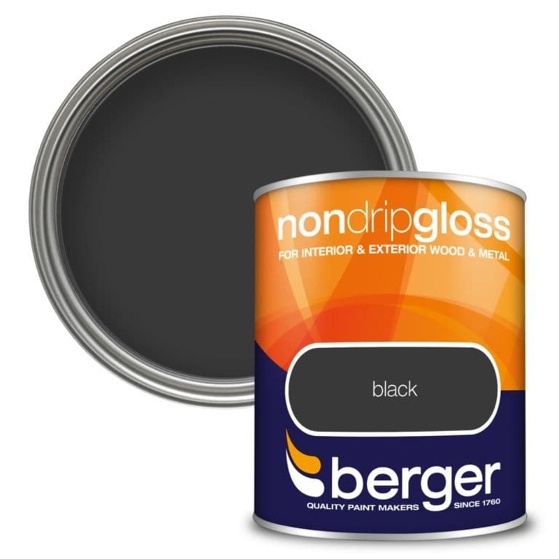 Berger Non Drip Gloss 750ml – Black